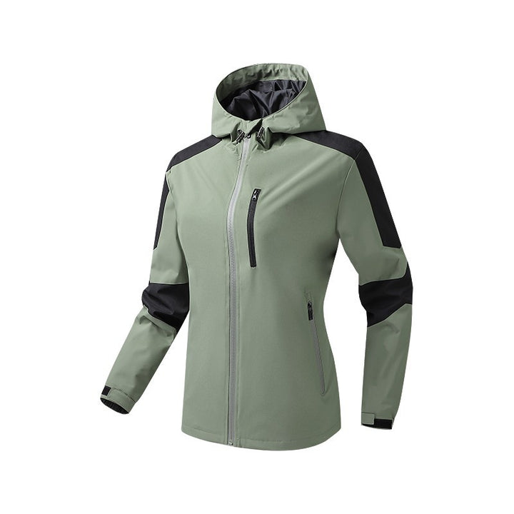 Herren Atmungsaktive Softshell‑Hardshell‑Hybridjacke mit Kapuze und wasserdichten Reißverschlusstaschen Drune