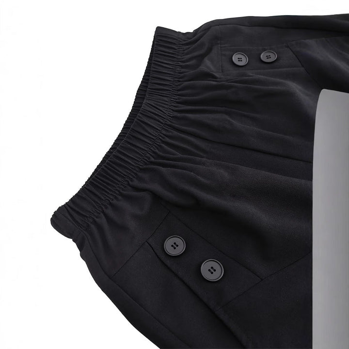Drune | Elegante Hochtaillierte Hose mit dekorativen Knopfdetails