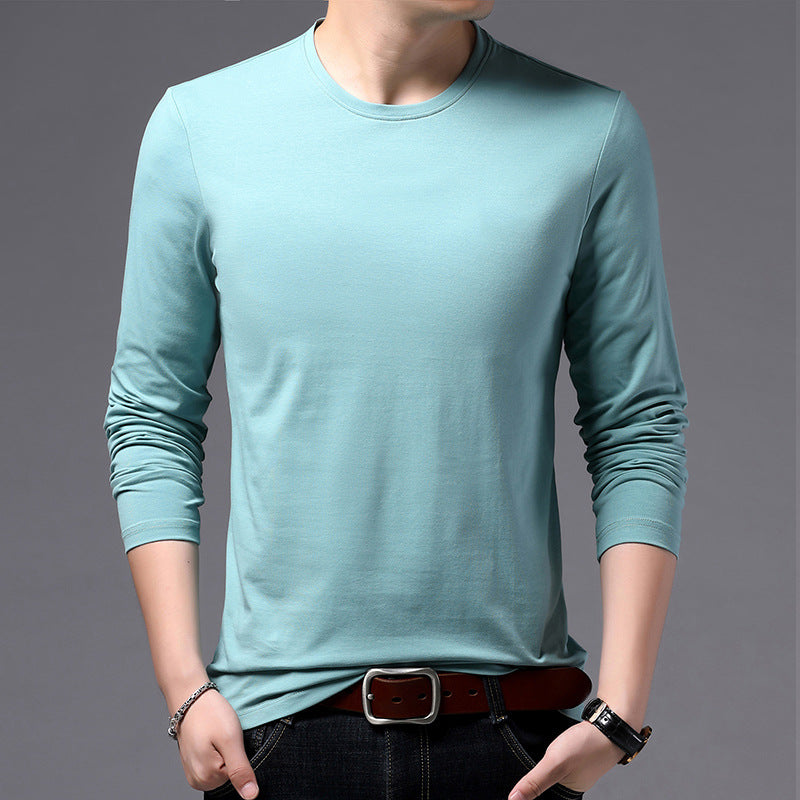 Herren Langarmshirt aus weich fallendem Material mit Rundhalsausschnitt Drune