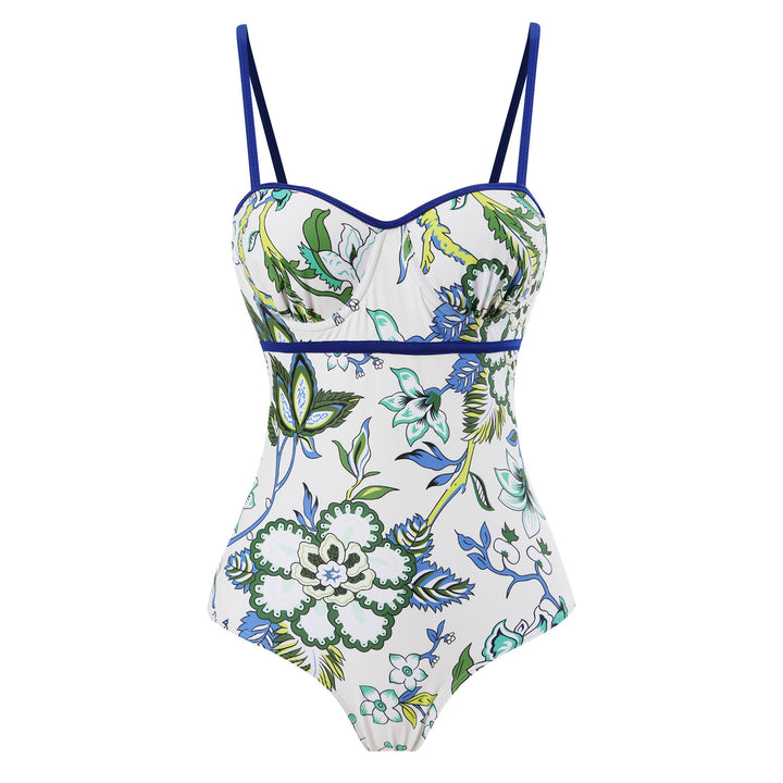 Damen Einteiler Badeanzug mit elegantem Wickelrock Drune