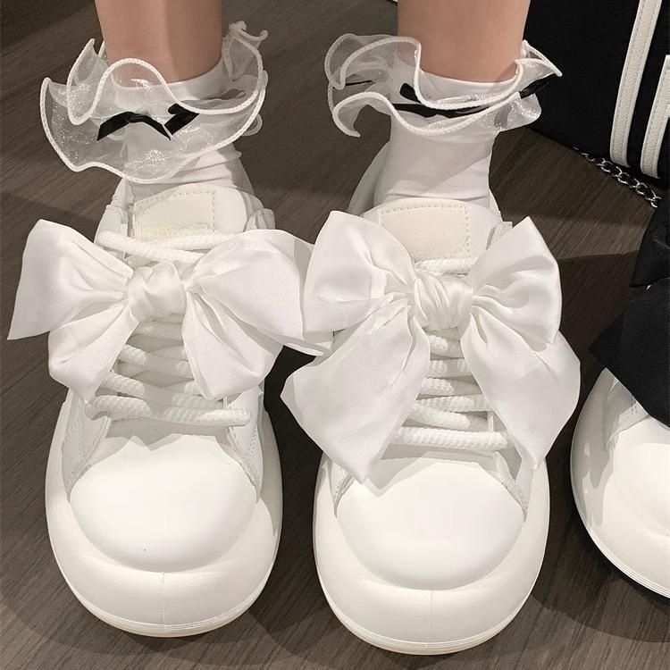 Damen Sneakers mit modischem Schleifen-Design und Komfort-Sohle Drune