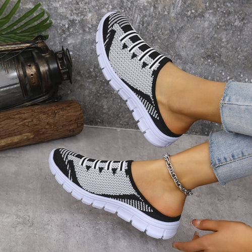 Damen luftige Sneaker-Pantoletten mit rutschfester Sohle Drune