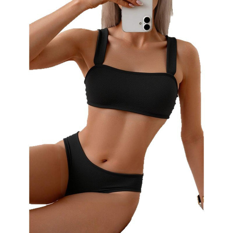 Damen Sportliches Bikini-Set mit breiten Trägern Drune