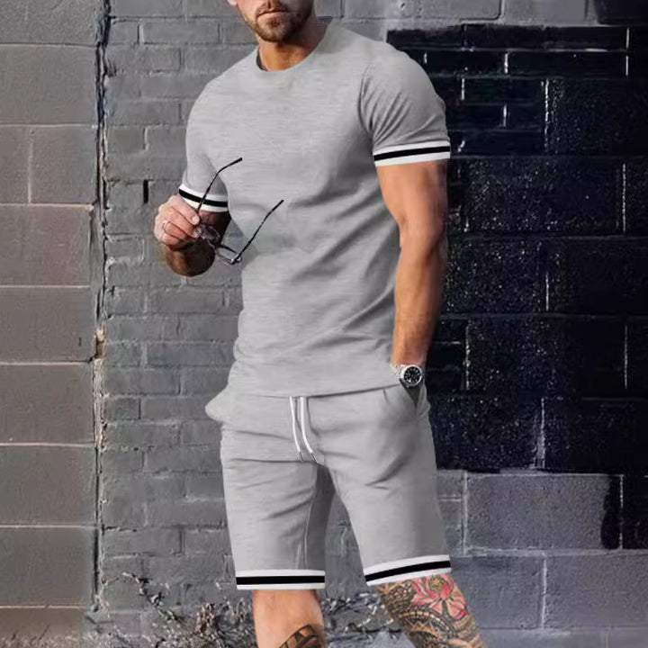 Herren Sportliches Freizeitset mit Kurzarmshirt und Short Drune