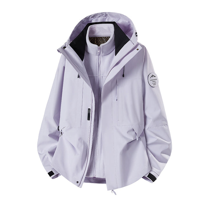 Herren Wetterfeste technische Softshell‑Trekkingjacke mit Kapuze und isolierendem Inneneinsatz Drune