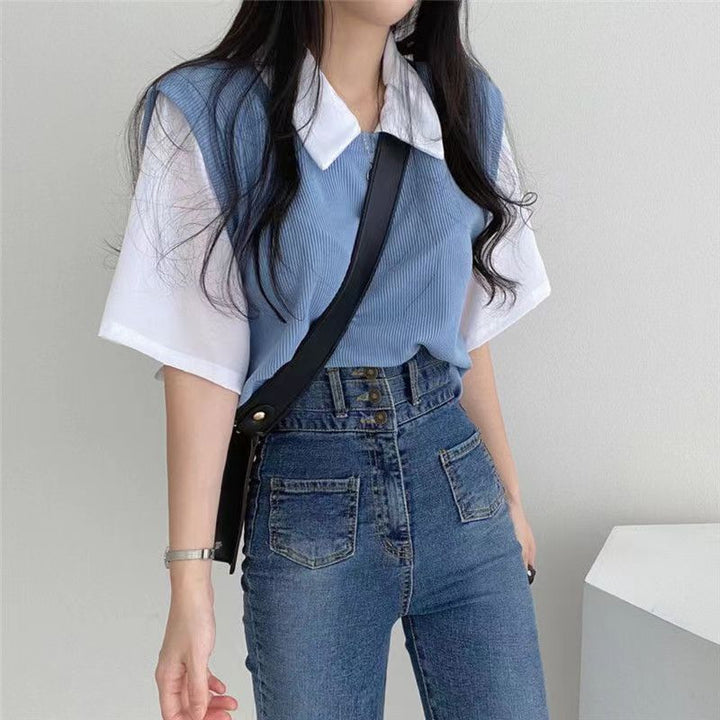 Damen Shirt mit modischem Layering-Effekt und bequemen Oversized-Schnitt