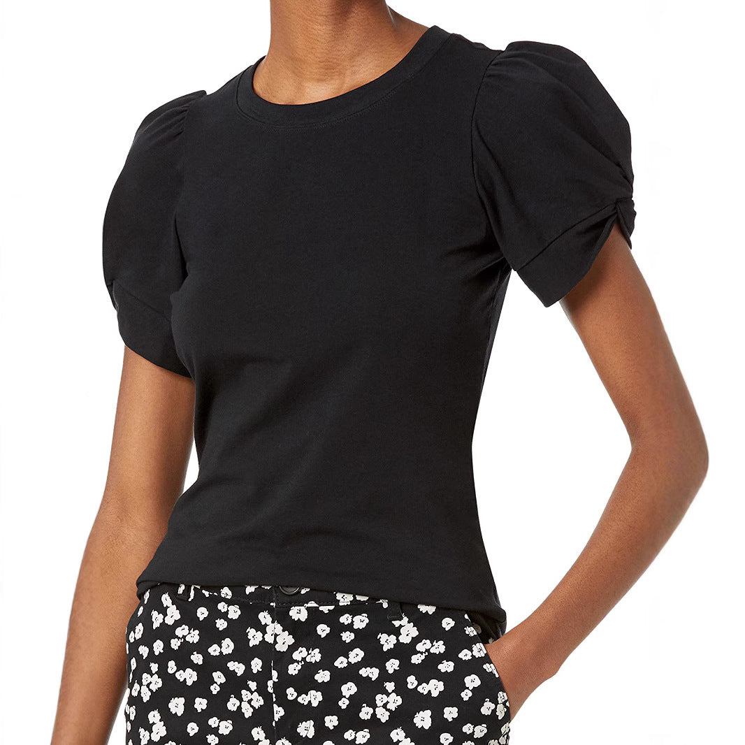 Damen Elegantes Oberteil mit Puffärmeln Drune