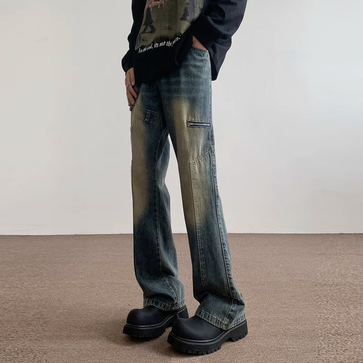 Damenweit geschnittene Jeanshose Drune