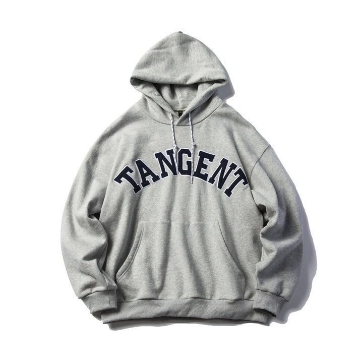 Unisex Oversize Kapuzenpullover mit Collegiate-Print und Kängurutasche Drune