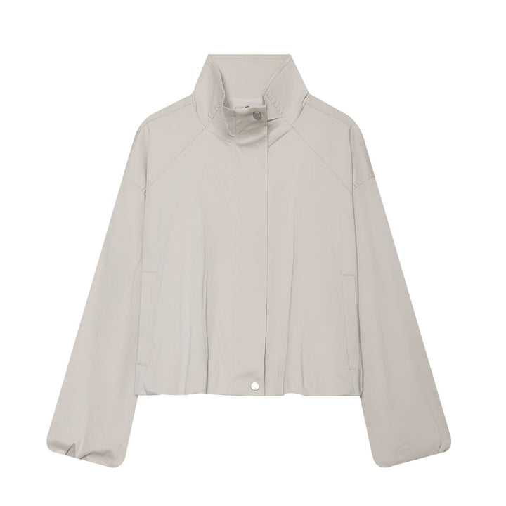 Damen Leichte Kurzjacke mit Stehkragen und Raglanärmeln Drune