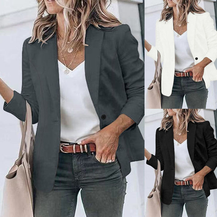 Damen Taillierter Blazer mit geschliffenem Revers, leichter Schulterpolsterung und Ein-Knopf-Verschluss Drune