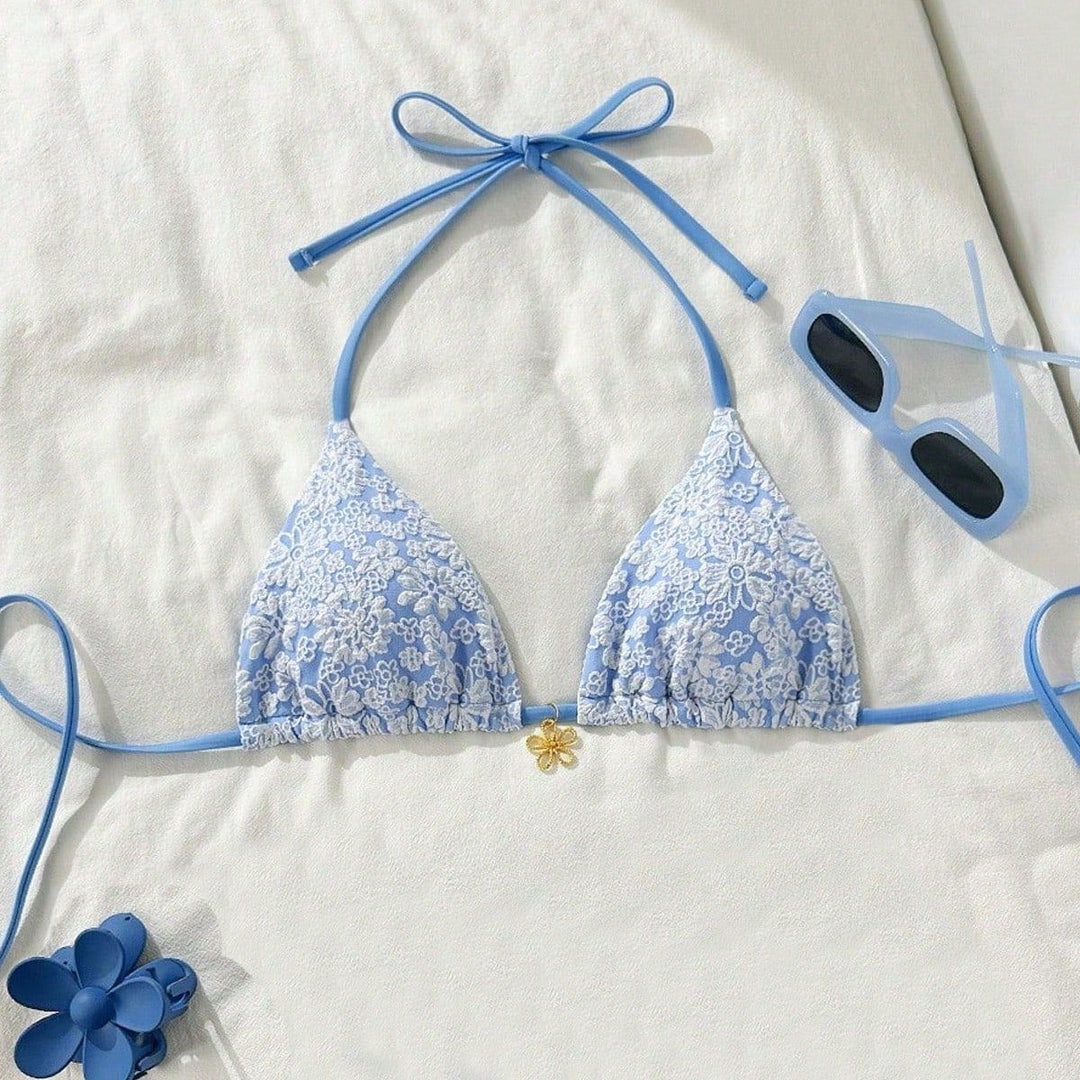 Damen Blumendekoriertes Bikini-Set Drune