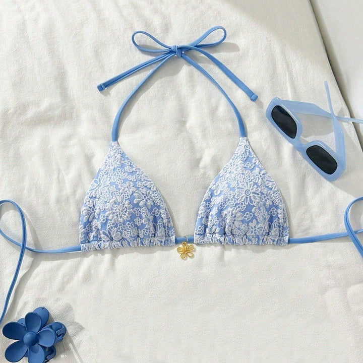 Damen Blumendekoriertes Bikini-Set Drune