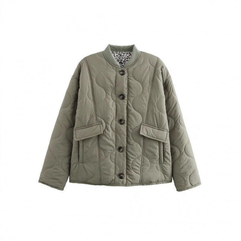 Damen Steppjacke mit praktischen Taschen und dekorativem Knopfverschluss Drune