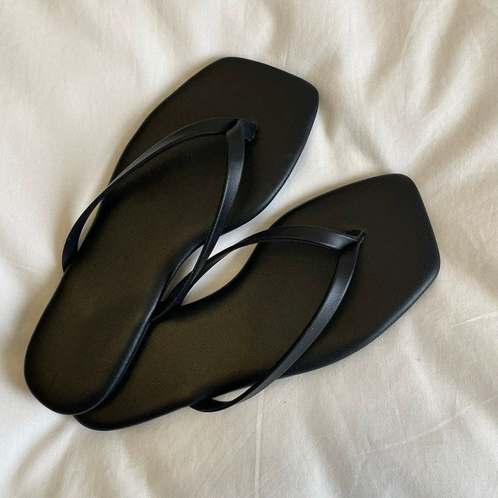Damen Zehentrenner-Sandalen mit elegantem Riemendesign und ergonomischem Fußbett Drune