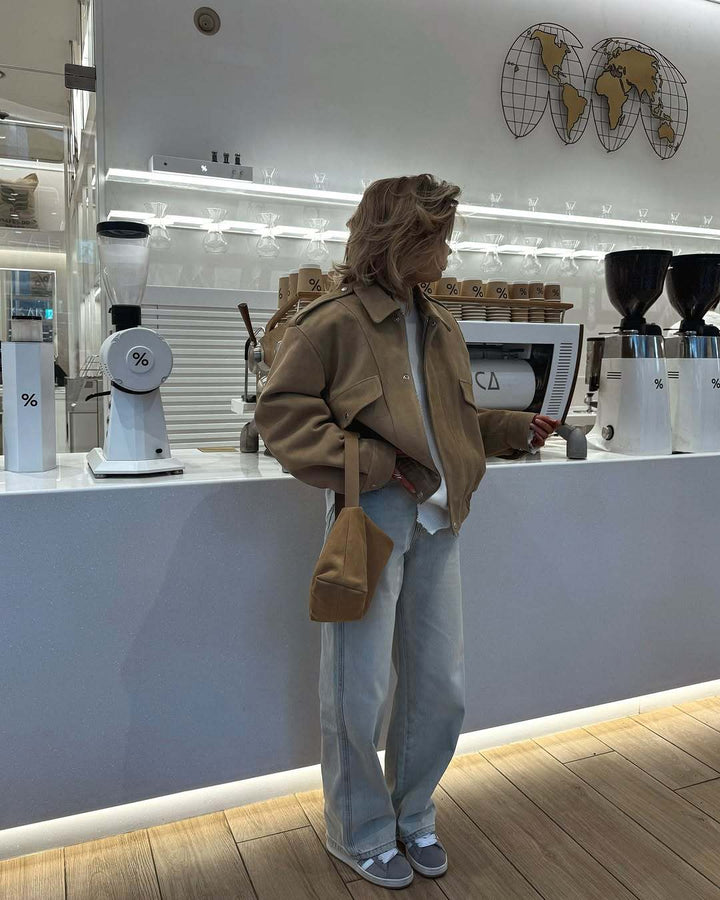 Damen lässige Oversize-Jacke Drune