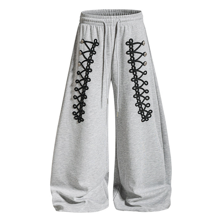 Damen weite Jogginghose mit elastischem Bund und Zier‑Schnürung Drune