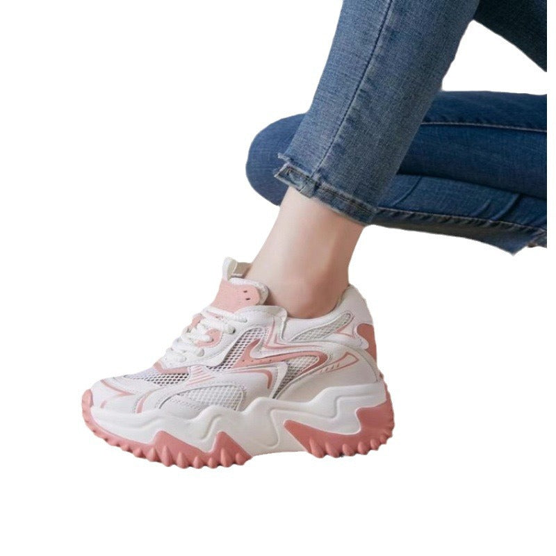Damen Chunky Sneakers mit luftiger Mesh-Oberfläche und dämpfendem Komfort Drune