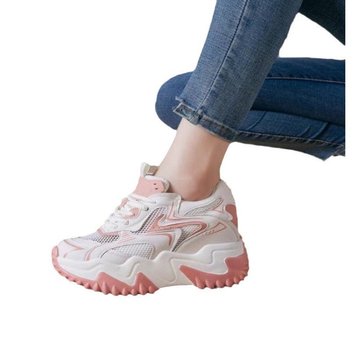 Damen Chunky Sneakers mit luftiger Mesh-Oberfläche und dämpfendem Komfort Drune