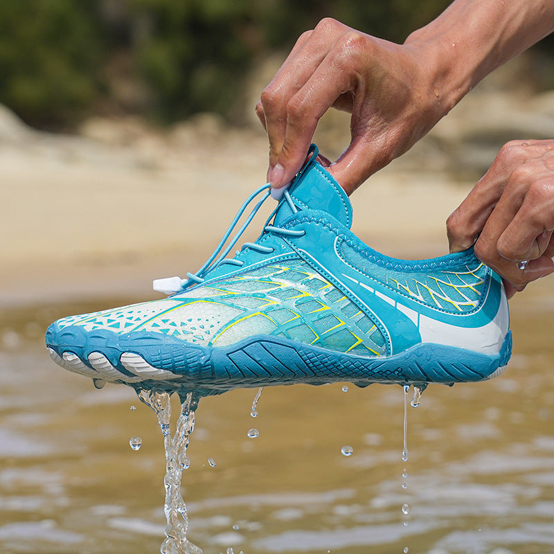 Damen wasserdichte Badeschuhe mit rutschfester Sohle und atmungsaktivem Obermaterial Drune