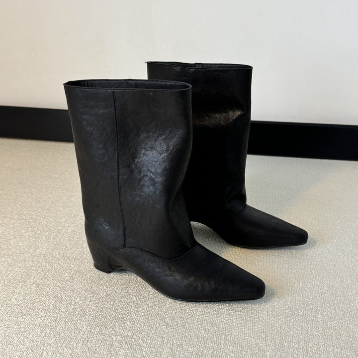 Damen Stilvolle Stiefeletten mit spitzem Fuß Drune