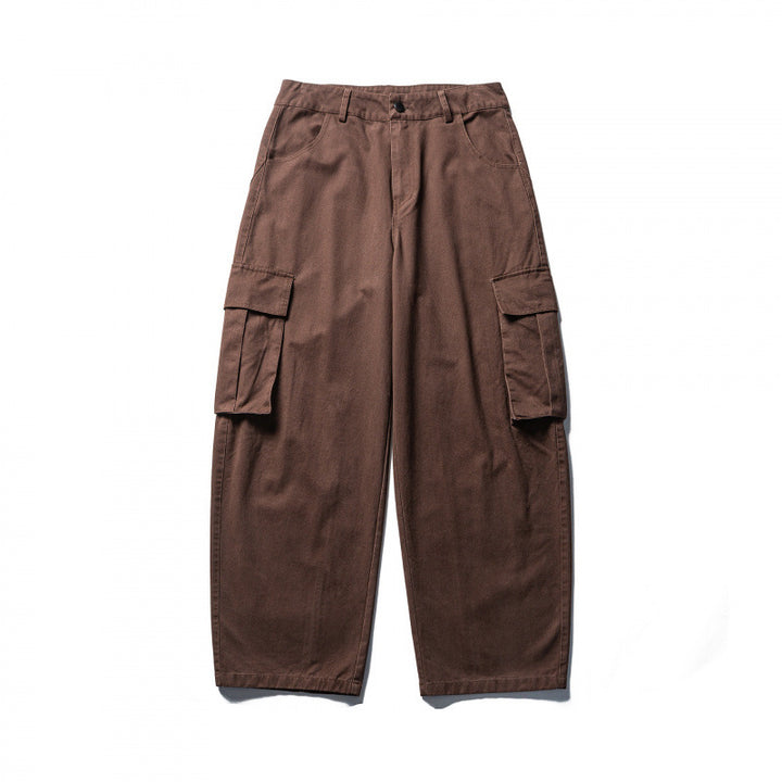 Unisex Weite Cargo-Hose im Baggy‑Schnitt mit tiefem Schritt, aufgesetzten Klappentaschen und cleanem Finish Drune