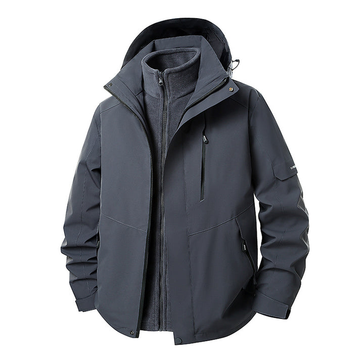 Herren Multifunktionale Winterjacke mit abnehmbarer Kapuze Drune