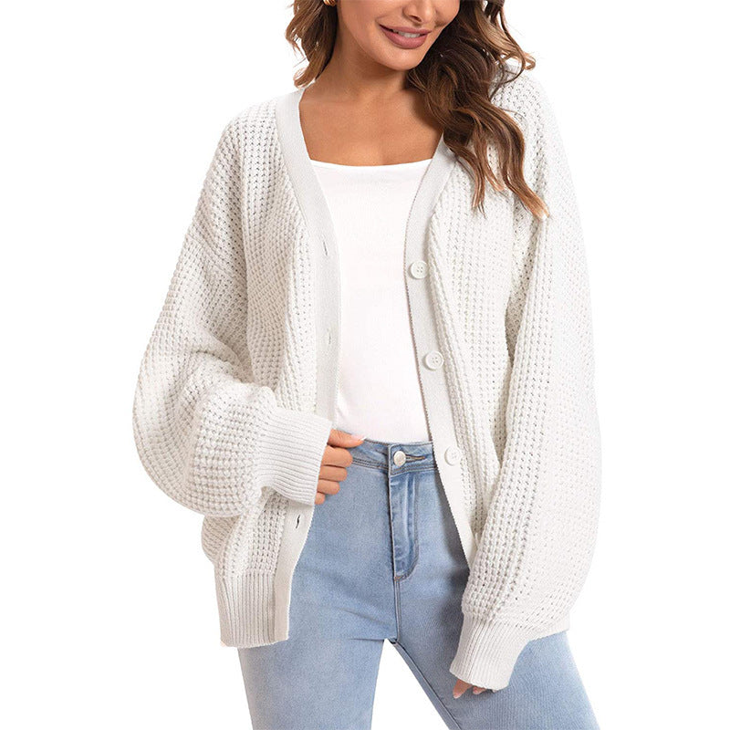 Damen Grobstrickcardigan mit überschnittenen Ärmeln Drune