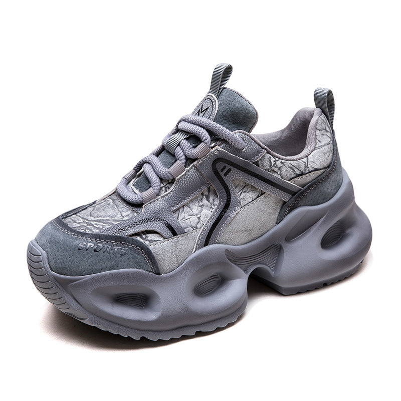 Damen Sportliche Chunky Sneakers mit stilvollem Oberflächen-Design und dämpfendem Sohlenprofil Drune