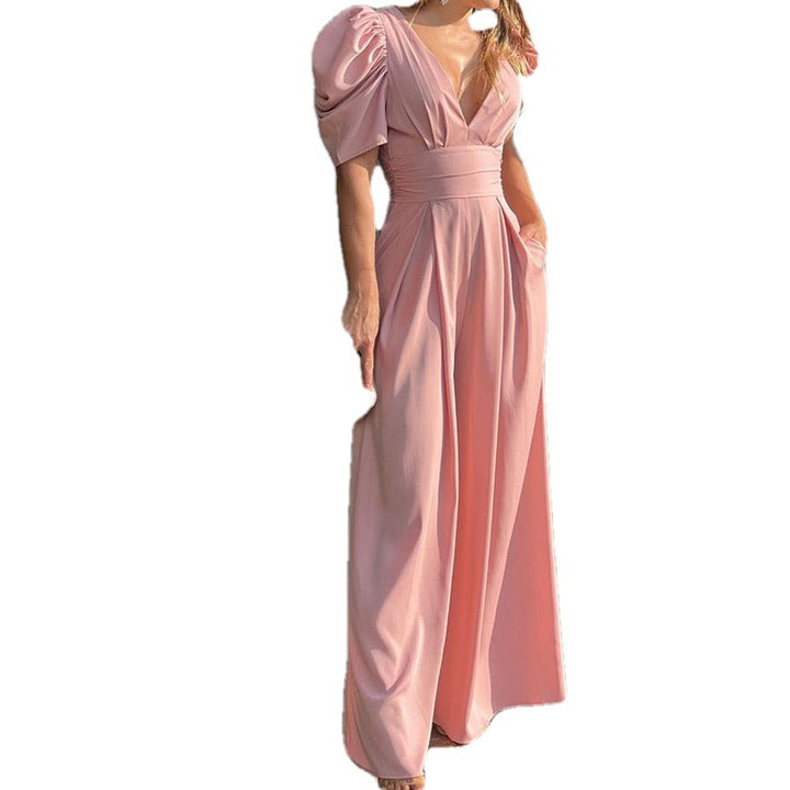 Damen Jumpsuit mit eleganten Puffärmeln Drune
