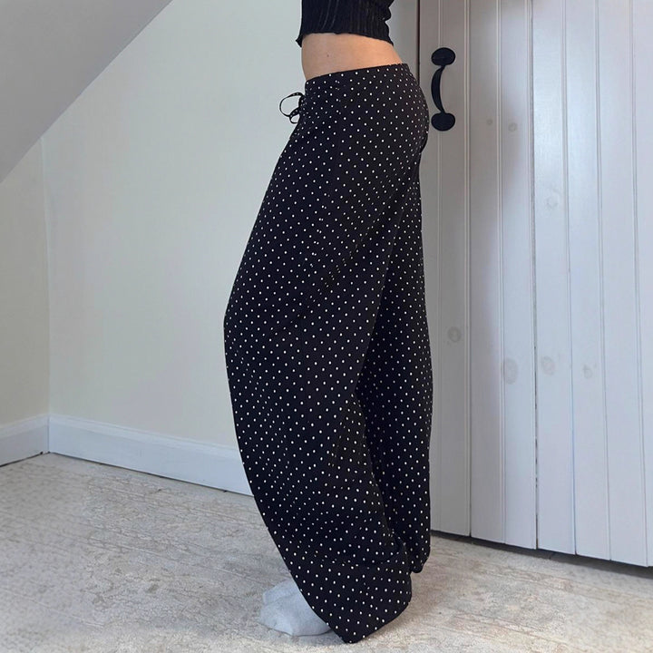 Damen lässige Freizeithose mit Punkten Drune