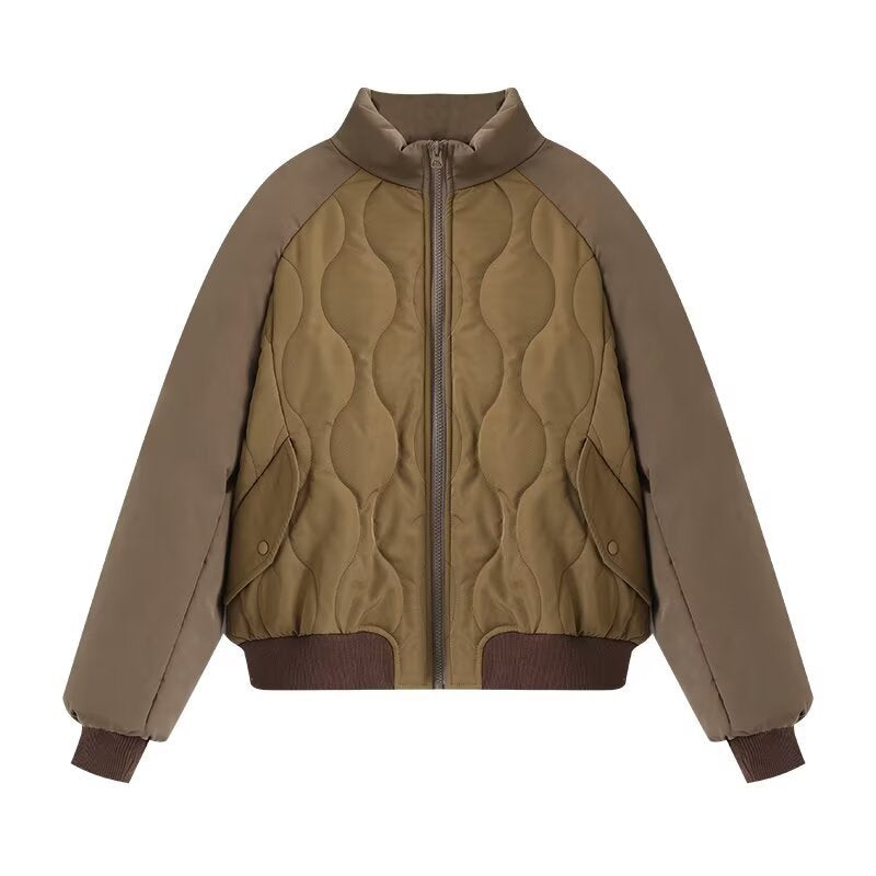 Damen modische Steppjacke mit hohem Kragen und voluminösem Design Drune