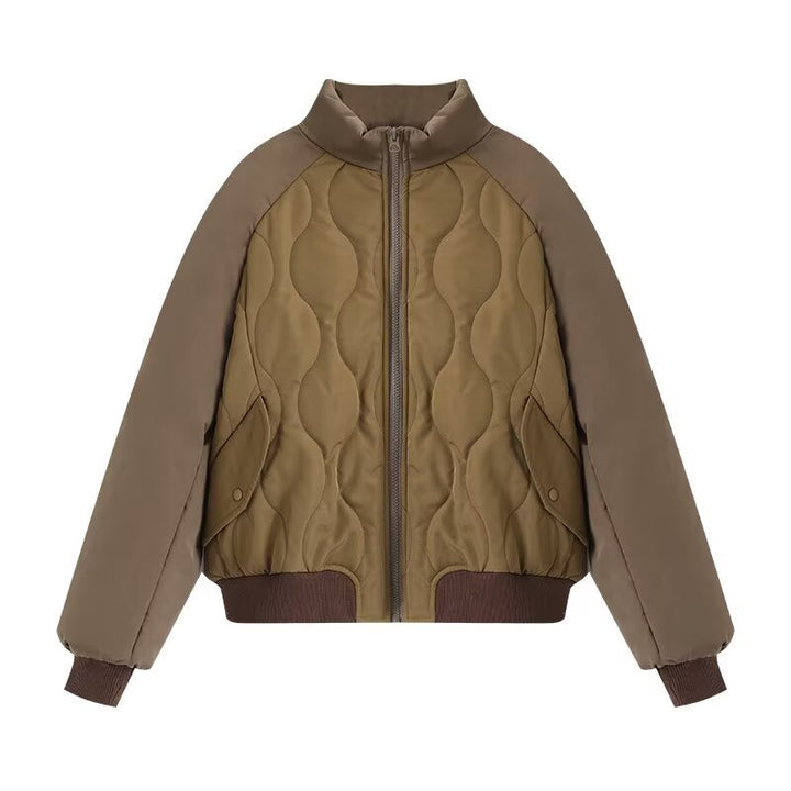 Damen modische Steppjacke mit hohem Kragen und voluminösem Design Drune
