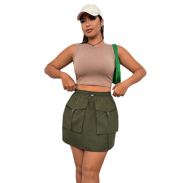 Damen Minirock mit praktischen Taschen und verstellbarem Taillenbund Drune