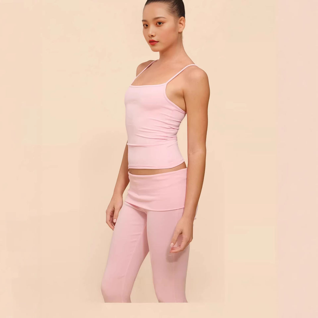 Damen Sportliches Tanktop mit Spaghettiträgern Drune