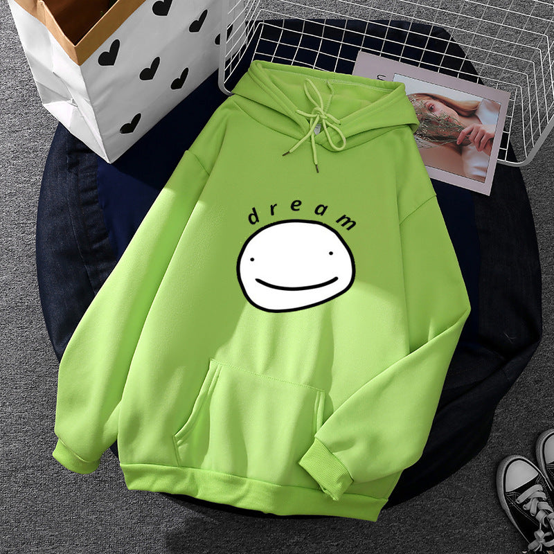 Damen nan übergroßer Kapuzenpullover mit Kängurutasche und humorvollem Comicprint Drune