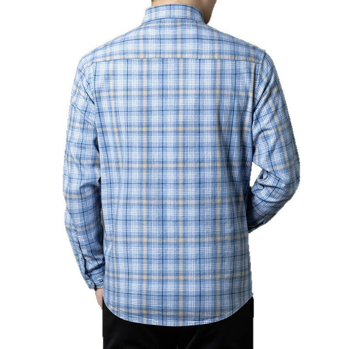 Herren Karoshirt mit modernem Button-Down-Kragen und atmungsaktiver Baumwollqualität Drune