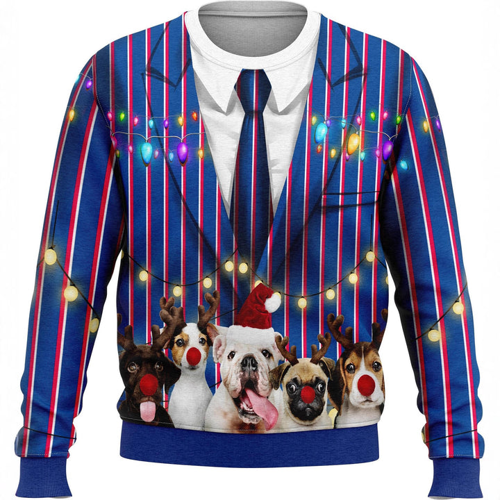 Damen Festlicher Weihnachts-Pullover im Anzug-Stil Drune