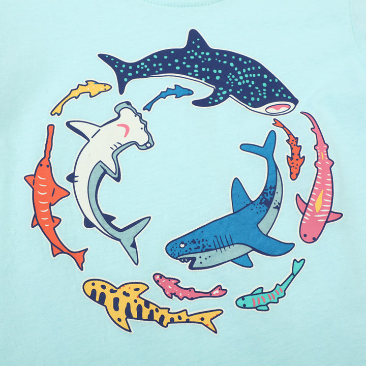 Kinder T-Shirt mit maritimen Haifischmotiven Drune