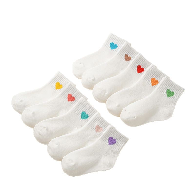 Damen Socken mit bunten Herzmotiven Drune