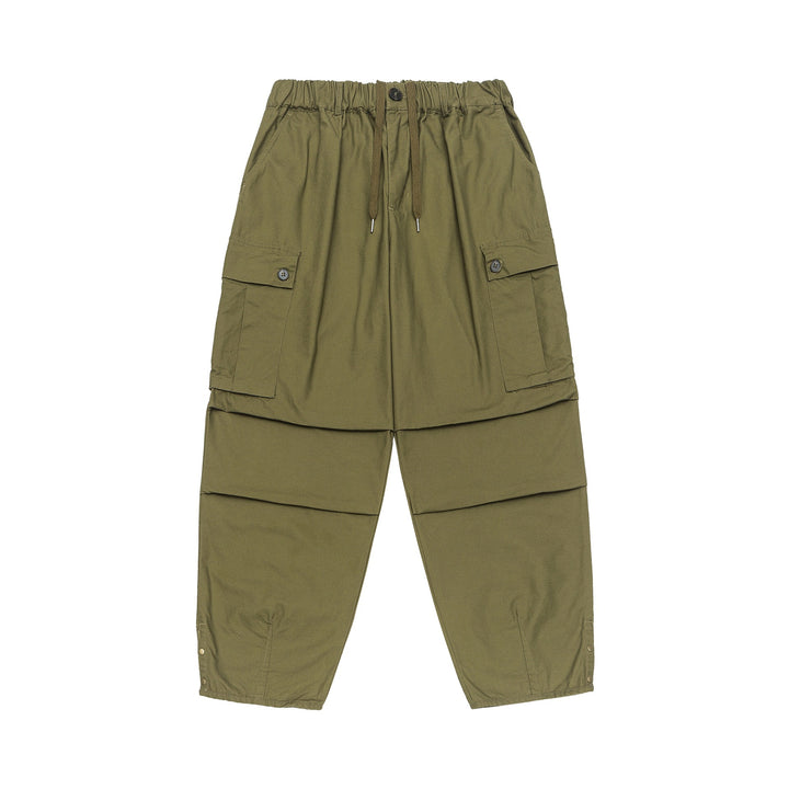 Damen Cargo-Caprihose mit Tunnelzugbund, Druckknopf-Details und vielseitigen Klappentaschen Drune