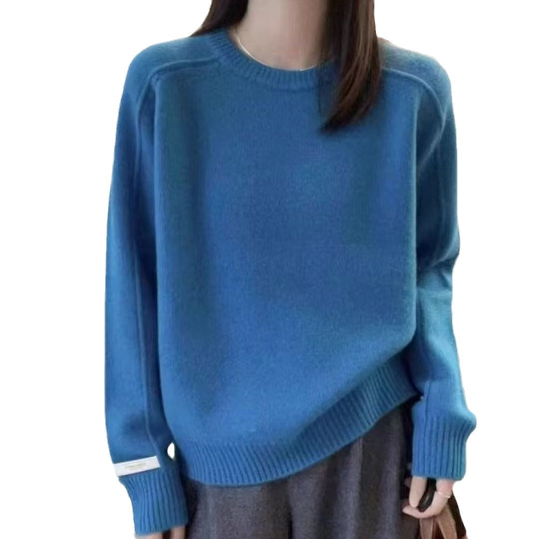 Damen Hochwertiger Pullover mit strukturiertem Design und weitem Schnitt Drune