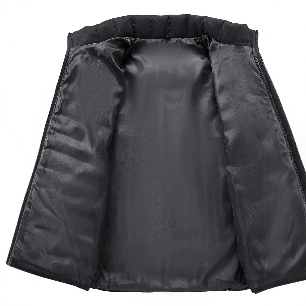 Herren Slim Fit Ultraleichte Thermosteppjacke mit hohem Stehkragen Drune