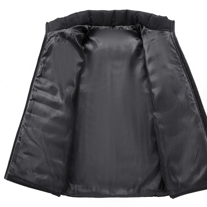 Herren Slim Fit Ultraleichte Thermosteppjacke mit hohem Stehkragen Drune