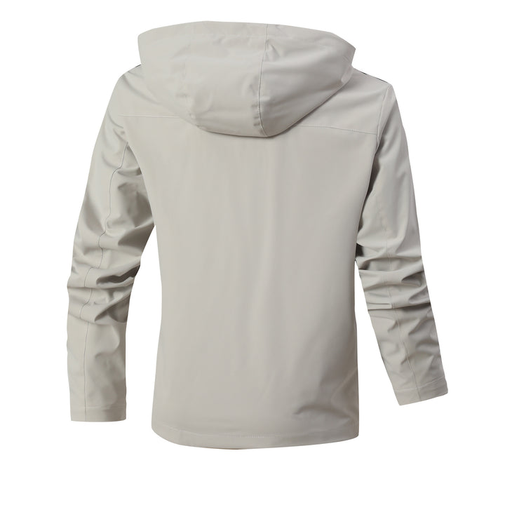 Herren Technische Parka-Jacke mit Kapuze, Reflektierenden Details und Karo-Innenfutter Drune