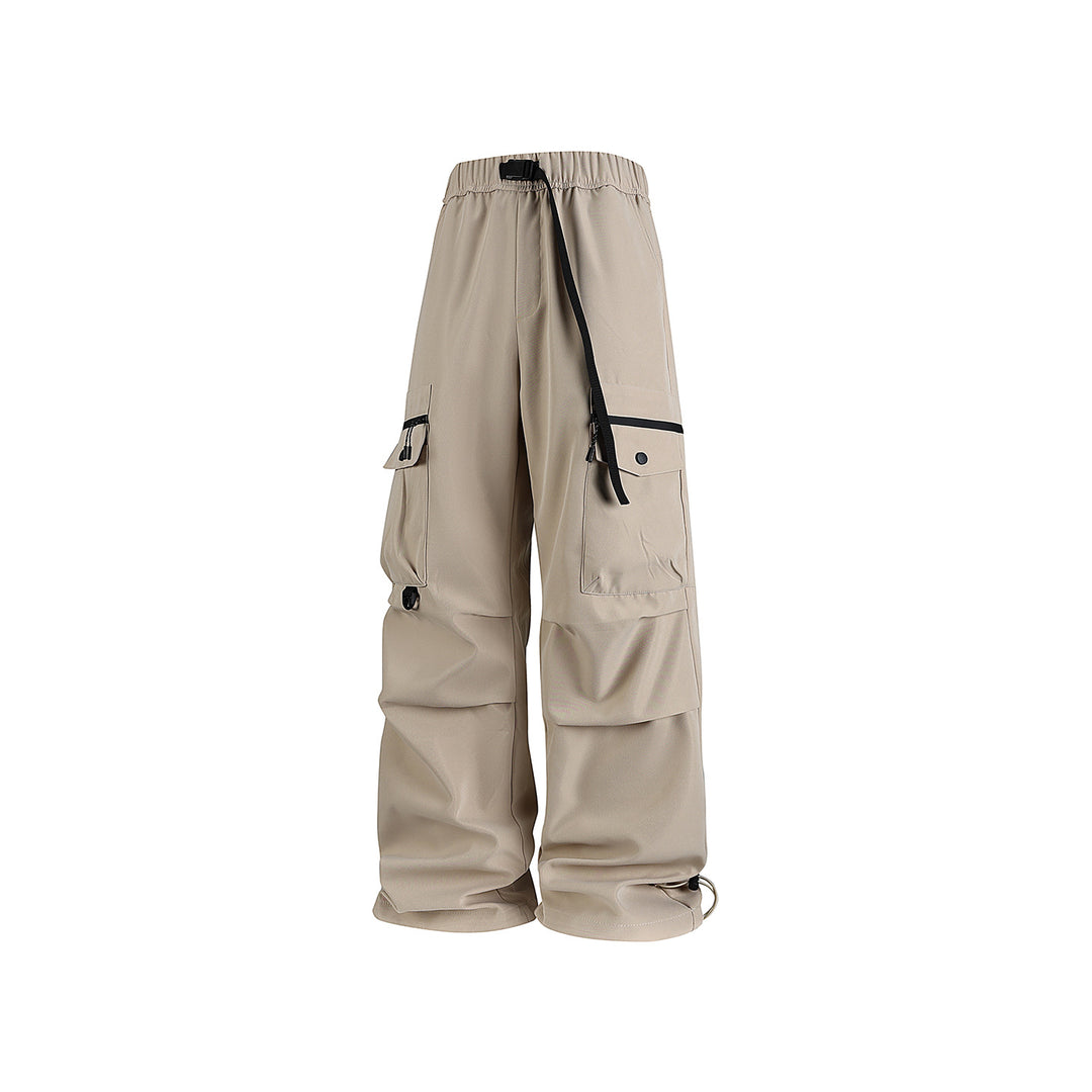 Herren Weite Utility-Cargohose mit Multifachtaschen, verstellbarem Saum und integriertem Gurt Drune