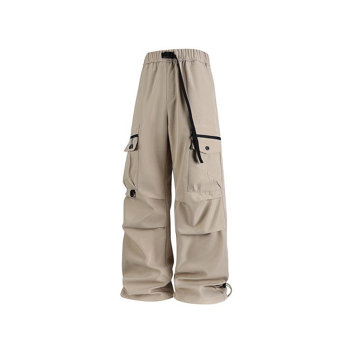 Herren Weite Utility-Cargohose mit Multifachtaschen, verstellbarem Saum und integriertem Gurt Drune