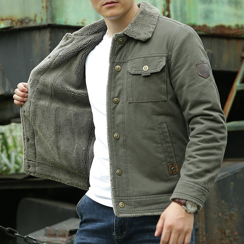 Herren Bequeme und warme Fleecejacke Drune