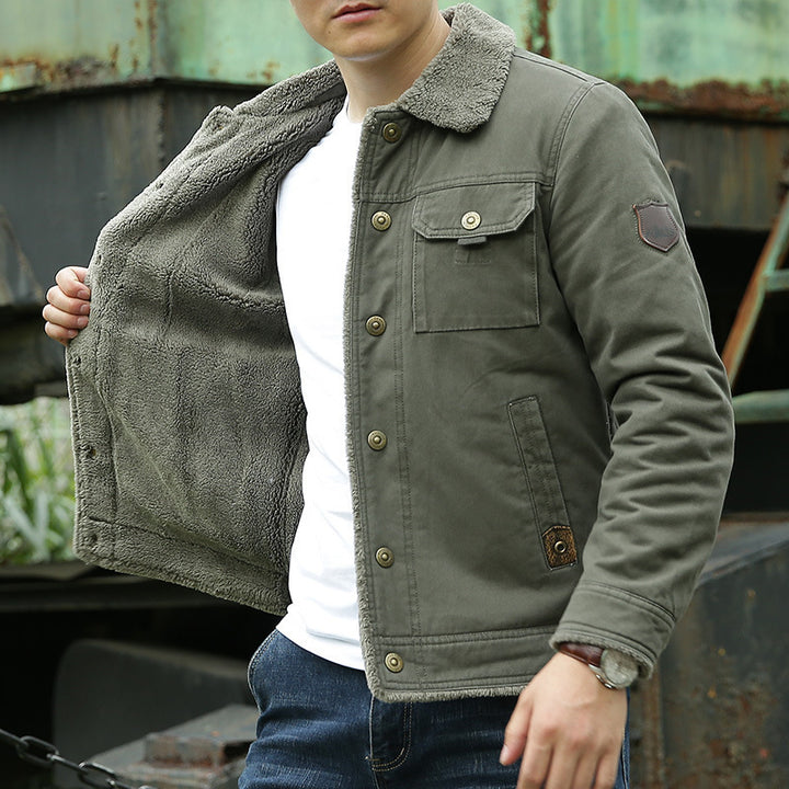 Herren Bequeme und warme Fleecejacke Drune