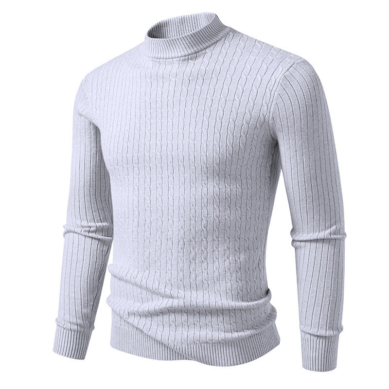 Herren modischer Rollkragenpullover mit strukturierter Oberfläche Drune
